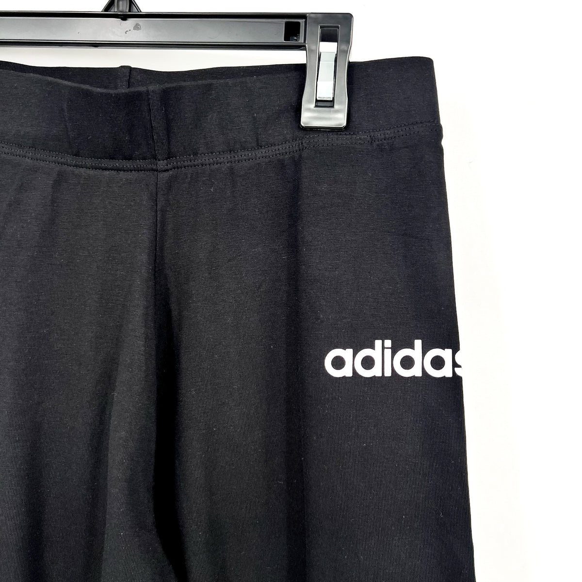 ADIDAS Women's Essentials Linear Leggings Medium Black White Logo NWT