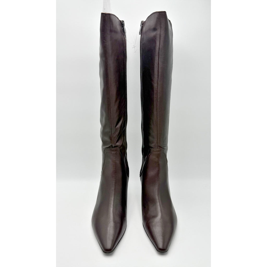 Naturalizer Women Deesha Knee High Boots US 8.5 M NARROW CALF Brown Leather NIB