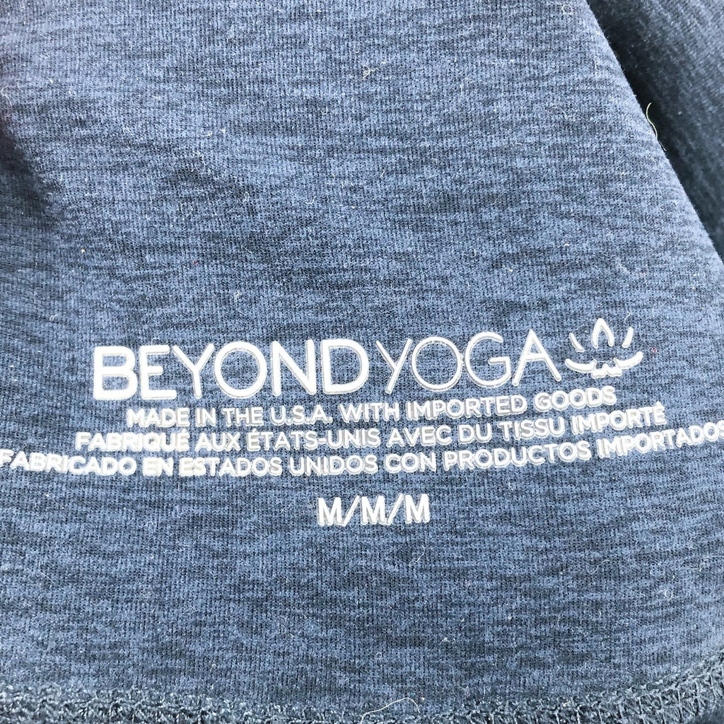 BEYOND YOGA Women's Practice Bootcut Pants Medium Navy Blue Spacedye NWT
