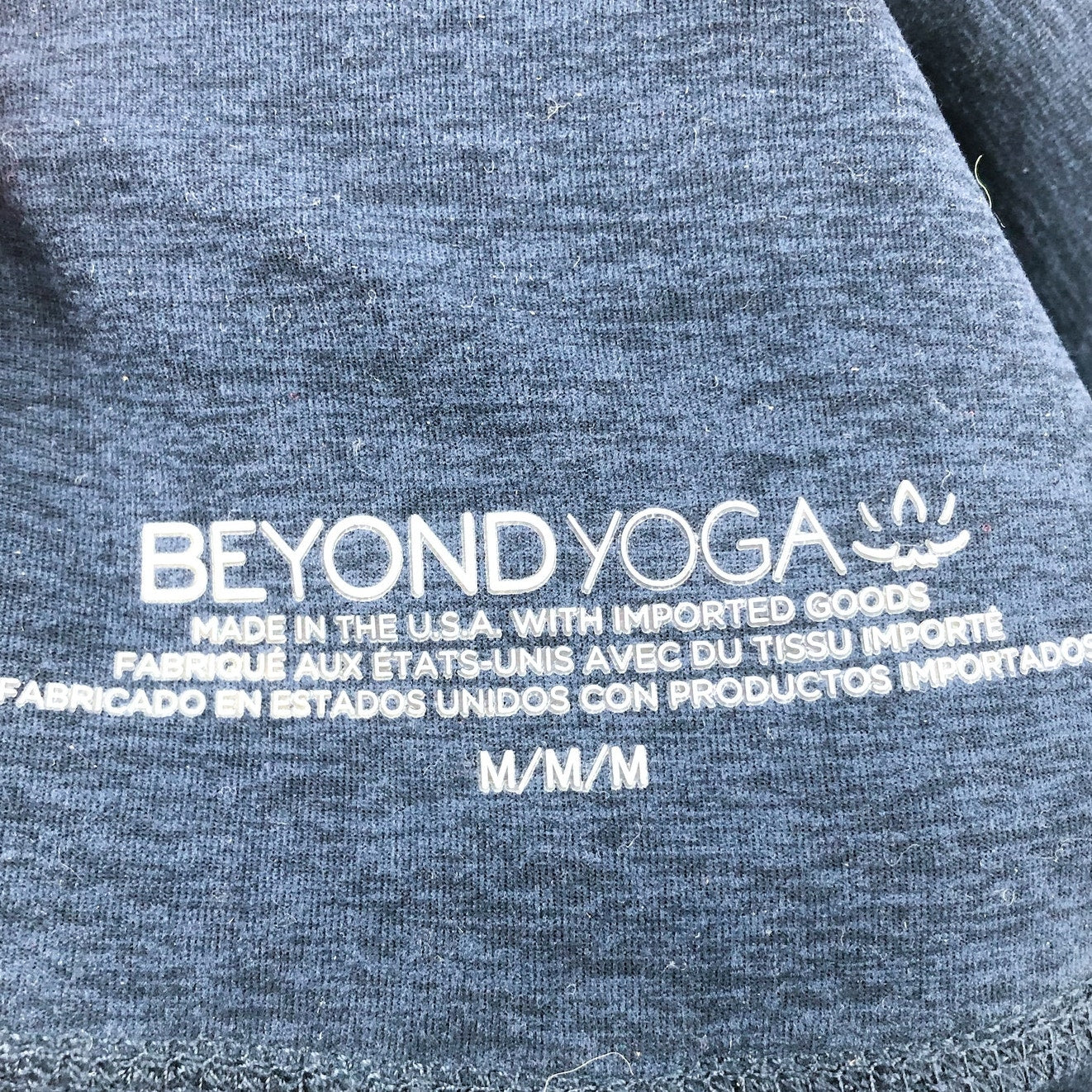 BEYOND YOGA Women's Practice Bootcut Pants Medium Navy Blue Spacedye NWT