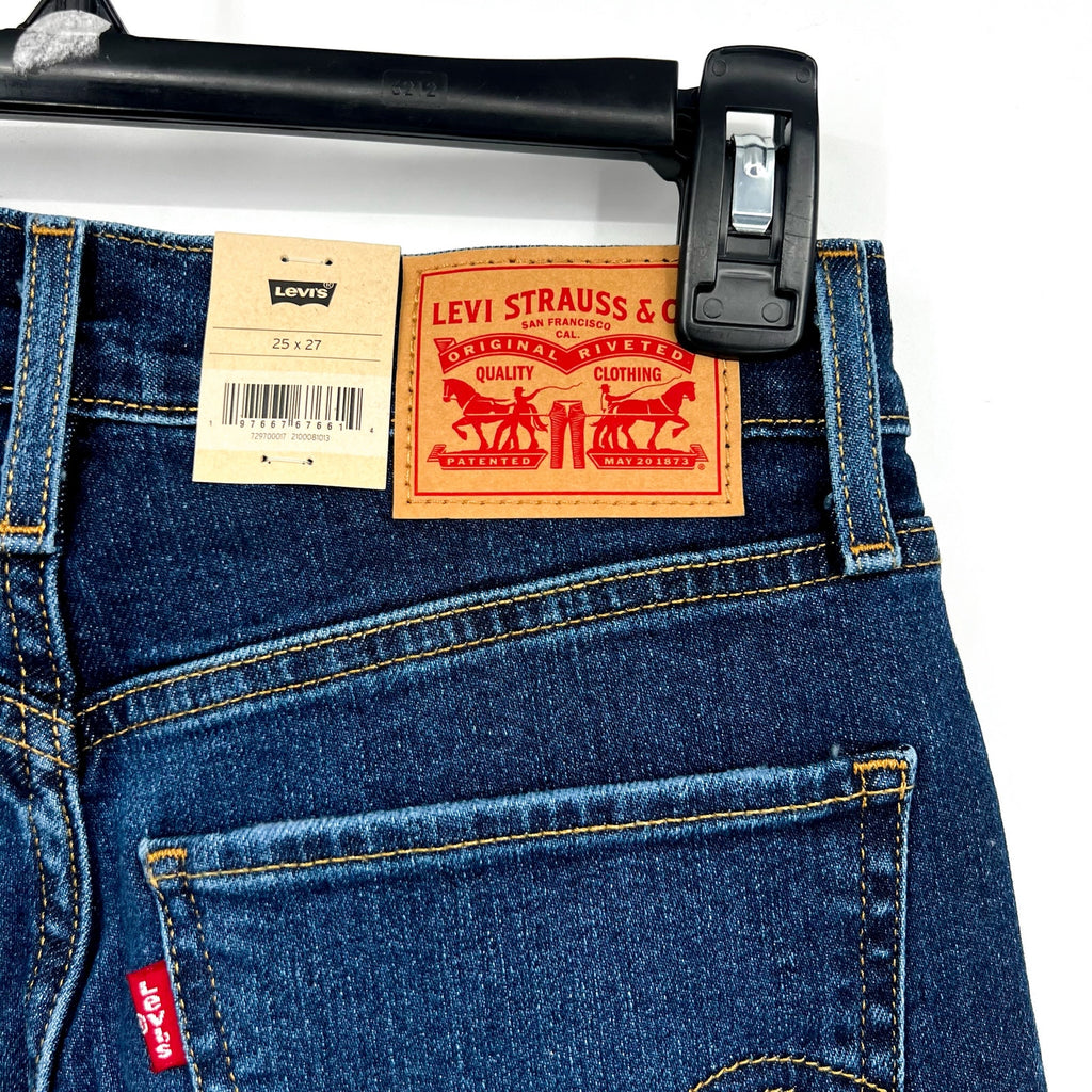 Levi's Womens High Rise Wide Leg Jeans 25x27 US 0 Blue Denim 72970-0017 NWT