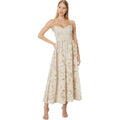 EN SAISON Women's Jenna Midi Dress Small Natural Beige Organza Floral NWOT