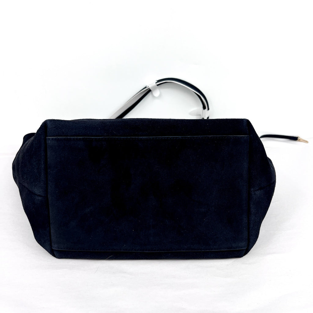 MADEWELL Women's The Oversized Shopper Tote Large Jet Blue Suede NWT