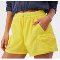 OUTDOOR VOICES Women's WIndbreaker 3" Shorts Large Yellow Limoncello NWT