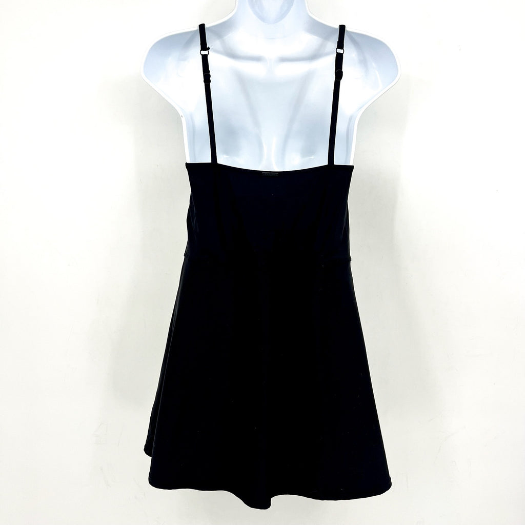 SUNSETS Women's Naomi Swim Dress Medium Black Convertible Strap One Piece NWOT