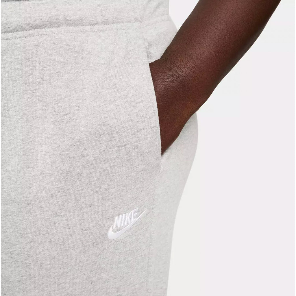 NIKE Womens Club Fleece Mid-Rise Joggers Pants 1X Grey White Sweatpants NWT