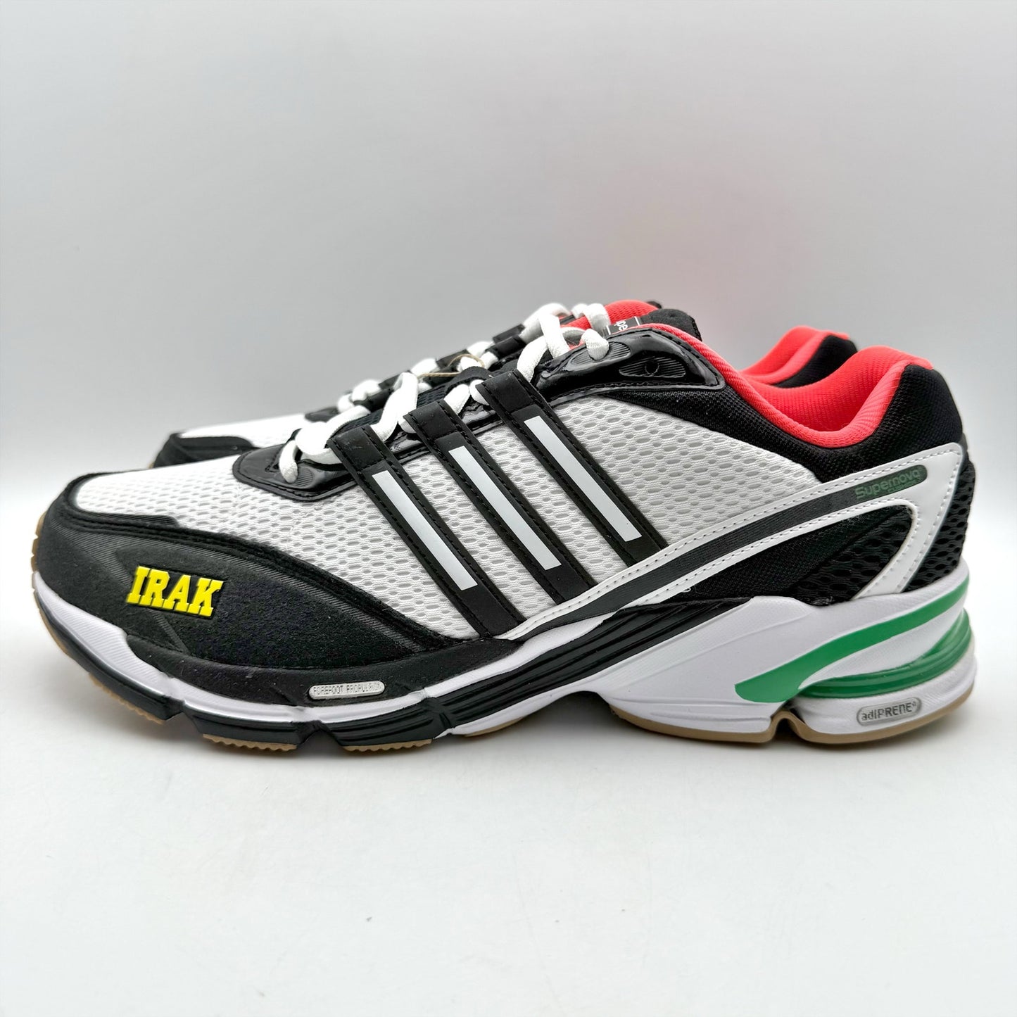 Adidas Mens x IRAK Supernova Cushion 7 Sneaker US 10 M White Black Athletic NWOB