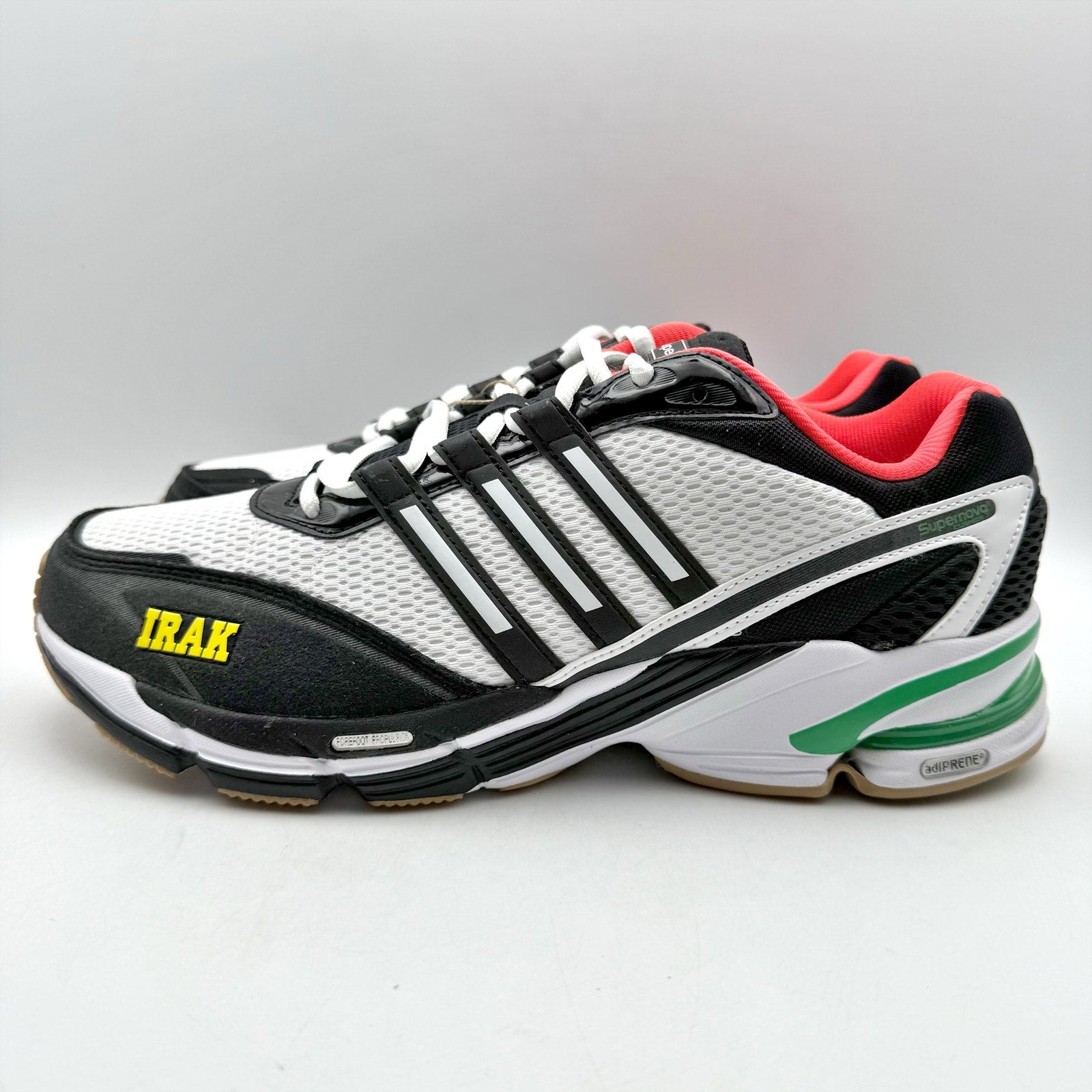 Adidas Mens x IRAK Supernova Cushion 7 Sneaker US 10 M White Black Athletic NWOB