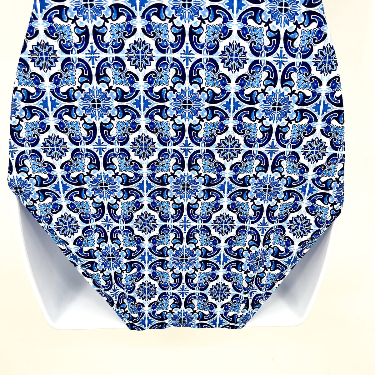 TOMMY BAHAMA Terrazzo Tile One-Piece Swimsuit Size 6 Palace Blue Tie-Front NWT
