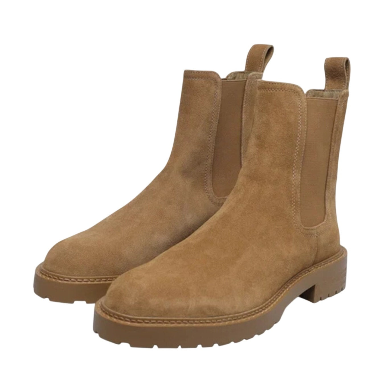 Saint Morta Mens Chunky Chelsea Boots US 9 EU 43 Tan Camel Suede NIB