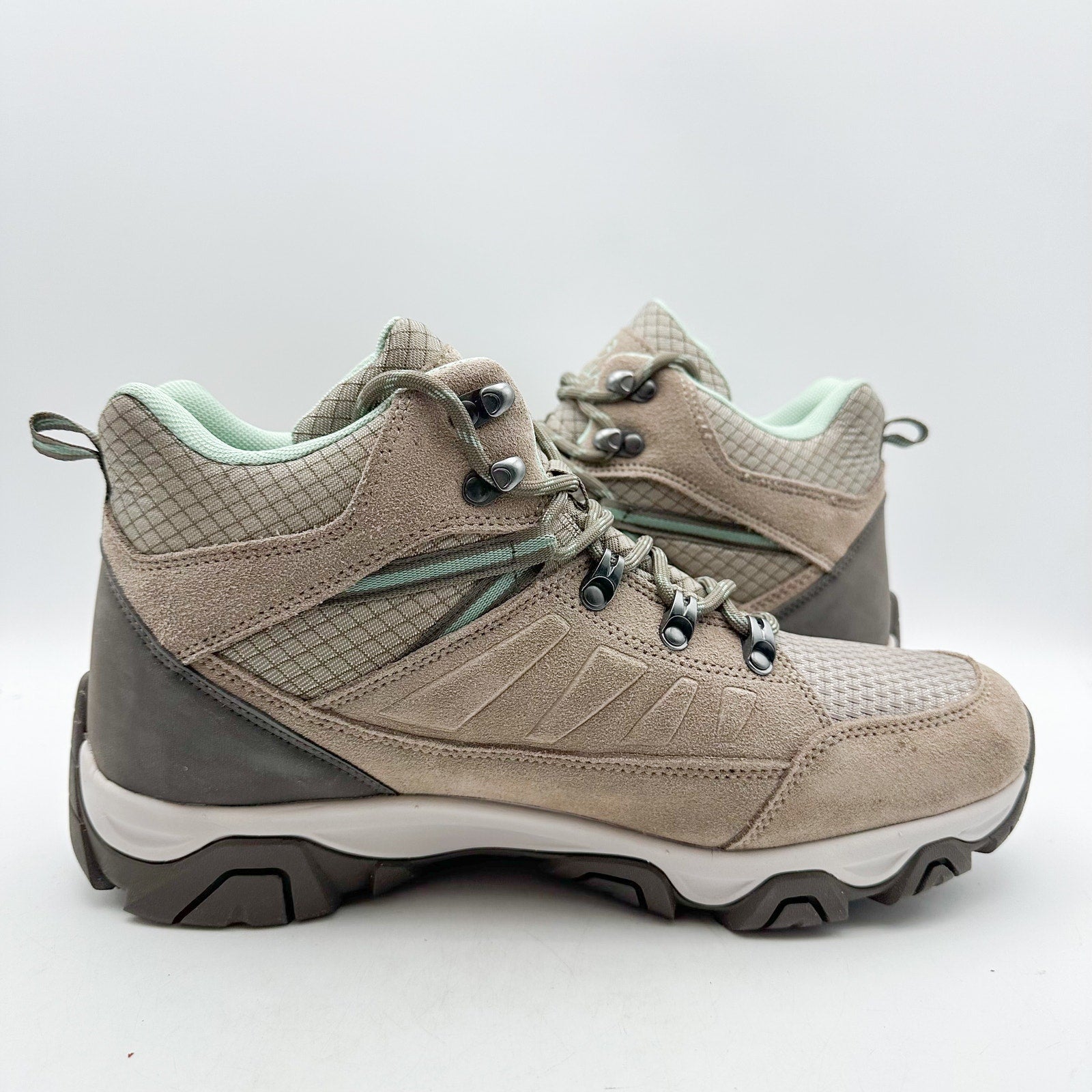 MAGELLAN OUTDOOR Womens Pro Explore Mid Trek Hiker Boots US 11 Beige WP NWOB