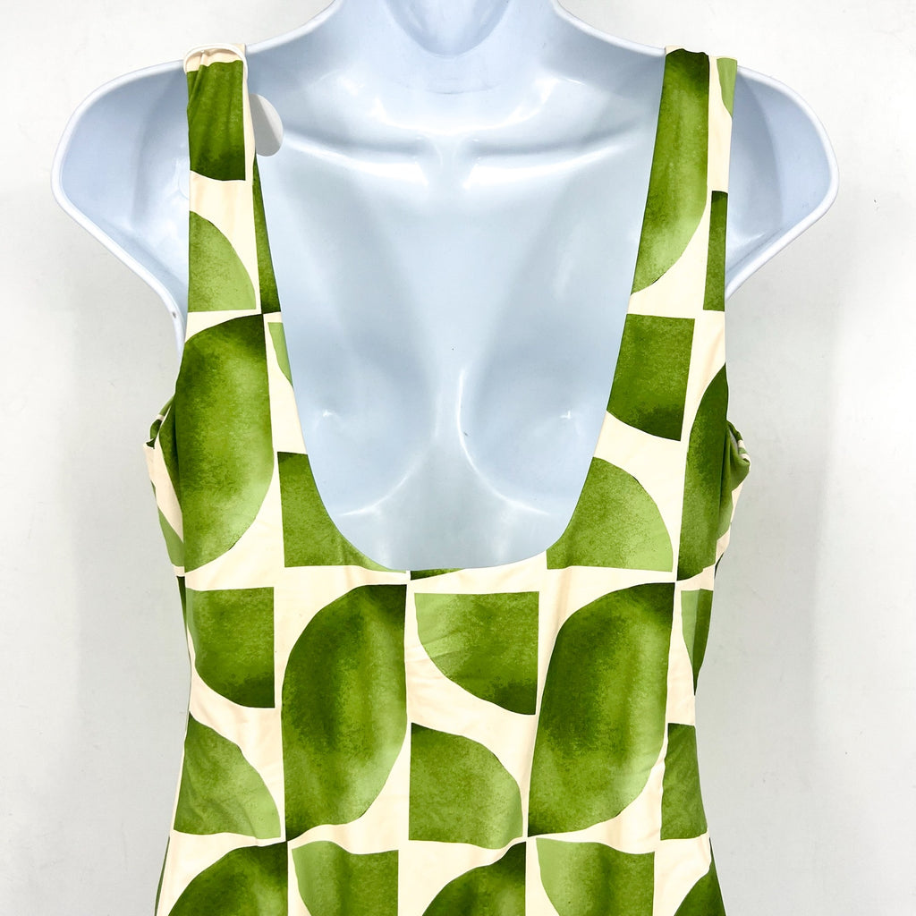 Seafolly Women's Sunray One Piece Swimsuit Size 14 DD Sage Green Geometric NWT