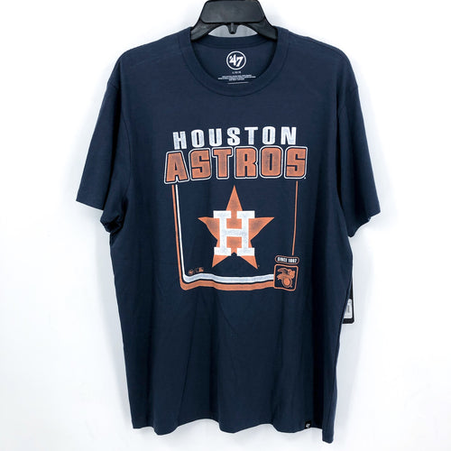 47 BRAND Men's Houston Astros Borderline Franklin T-Shirt Large Atlas Blue NWT