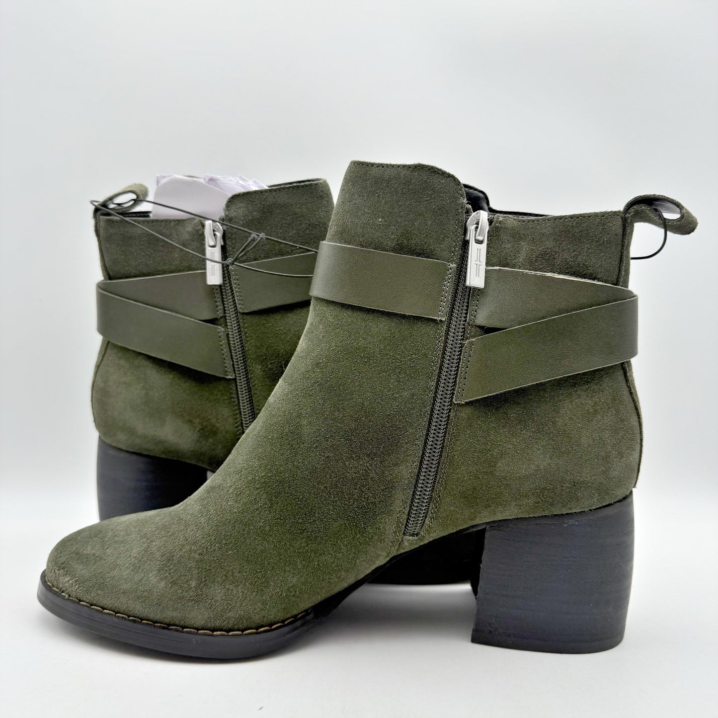 Liverpool Womens Encino Ankle Bootie US 11 M Green Suede NWOB