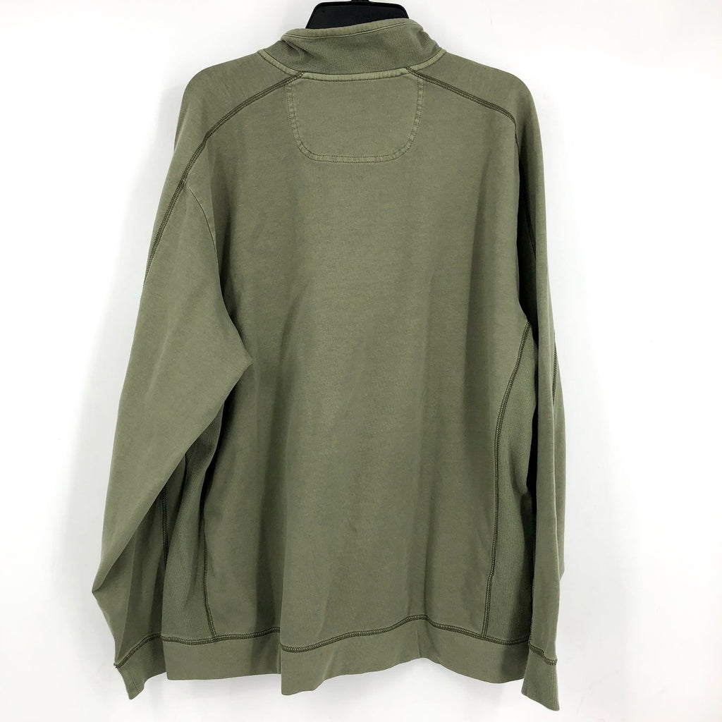 TOMMY BAHAMA Men's Ben And Terry Half Zip Sweatshirt XXL Green Tea Leaf NWT