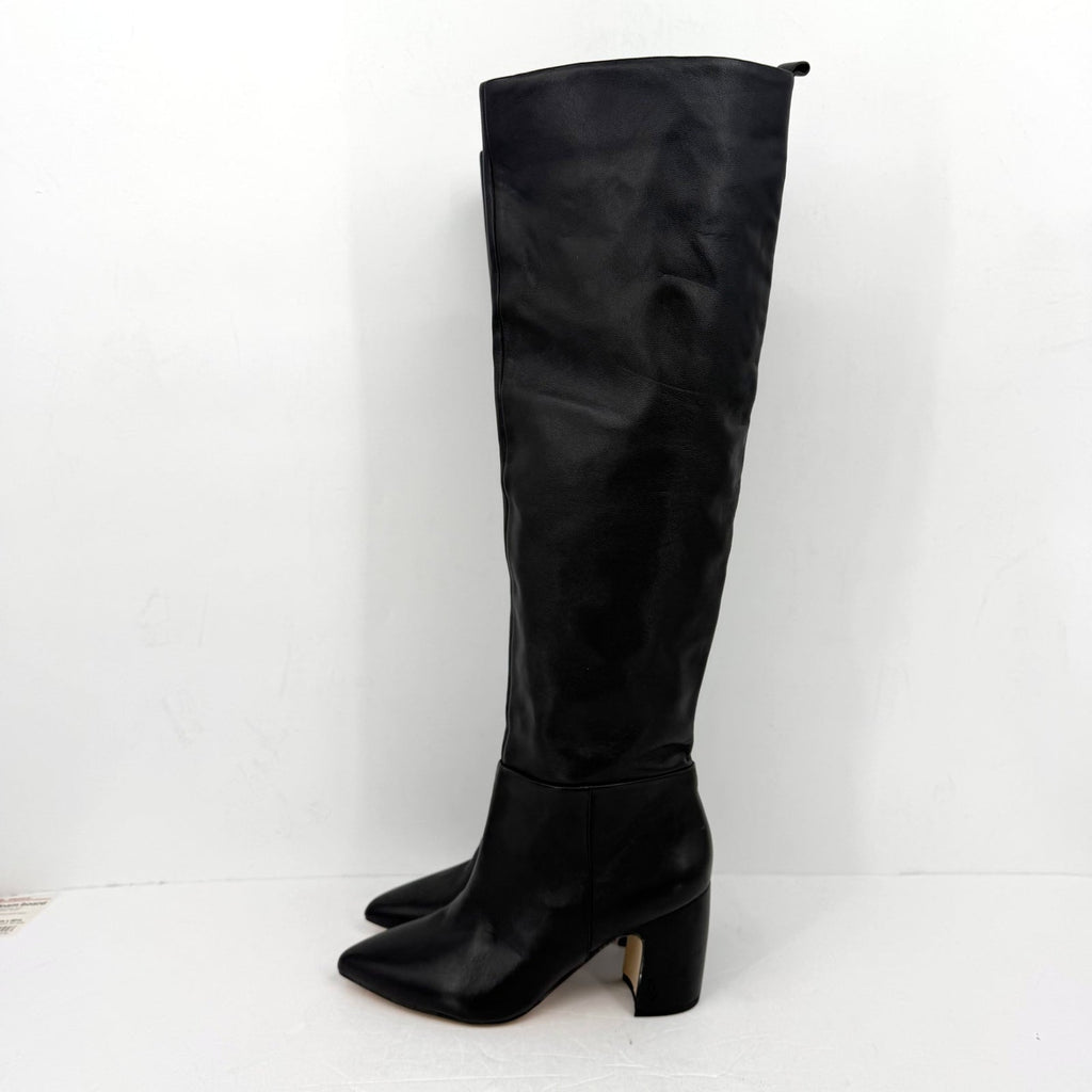 Sam Edelman Womens Hutton Over the Knee Boots Size 7.5 Black Leather NWOB
