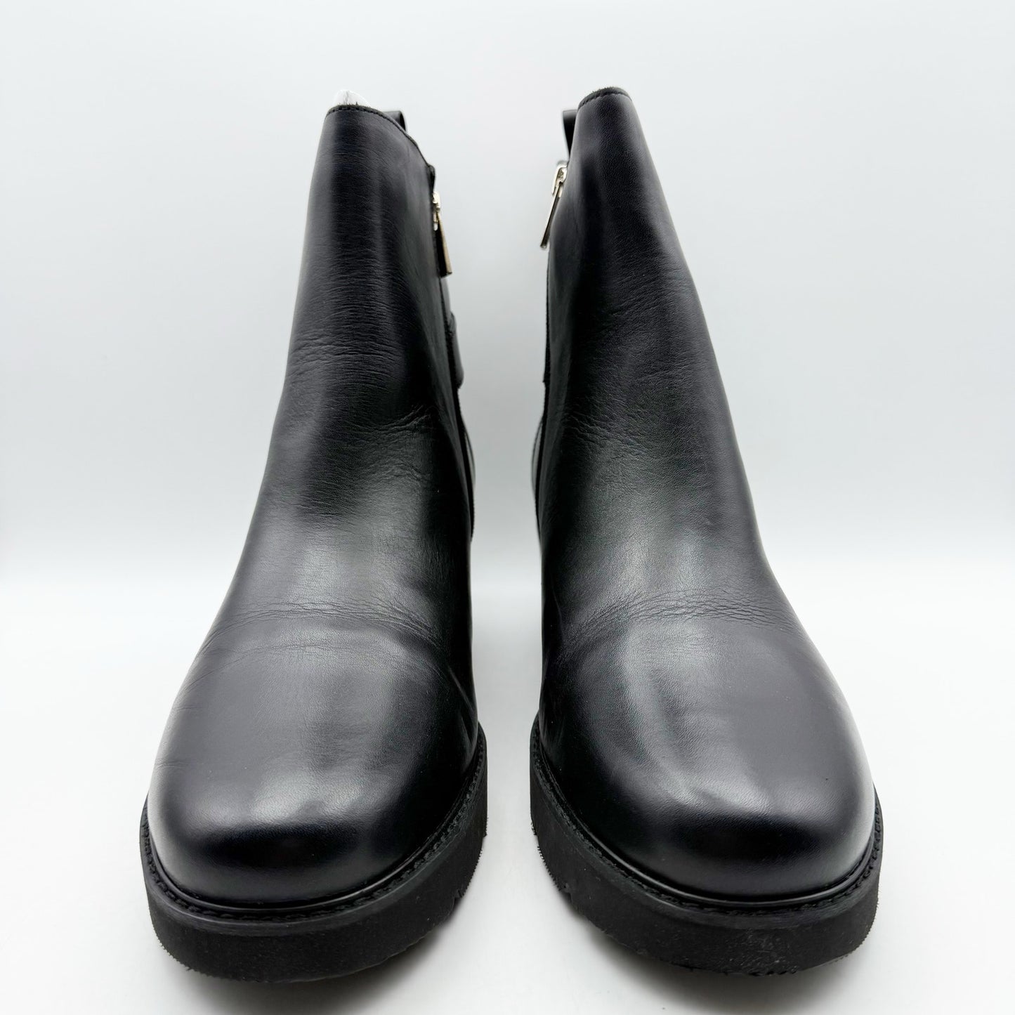 Naturalizer Womens Delilah Ankle Boots US 12 Wide EU 43 Black Leather NIB