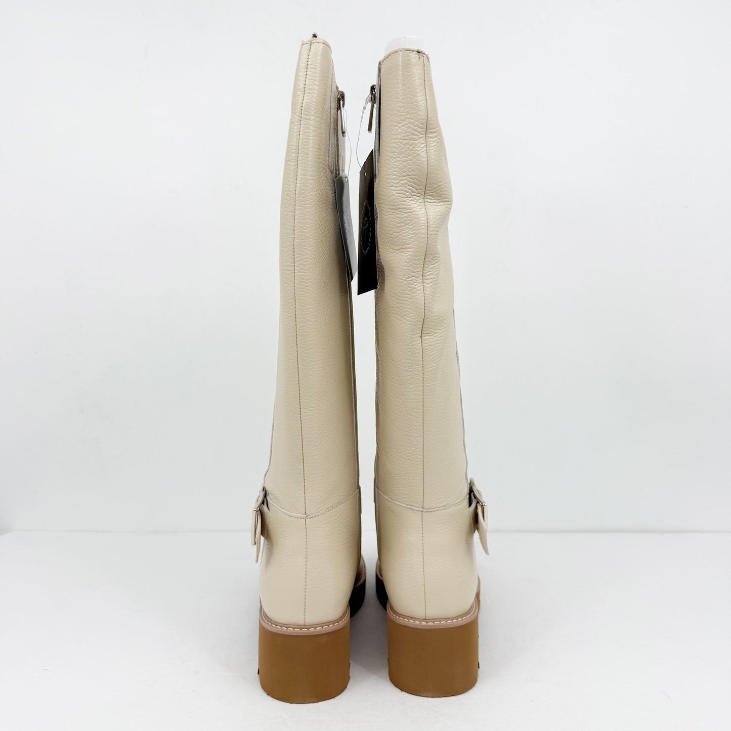 Naturalizer Womens Darry Knee High Boots US 7 Beige Leather Water-Repellent NIB