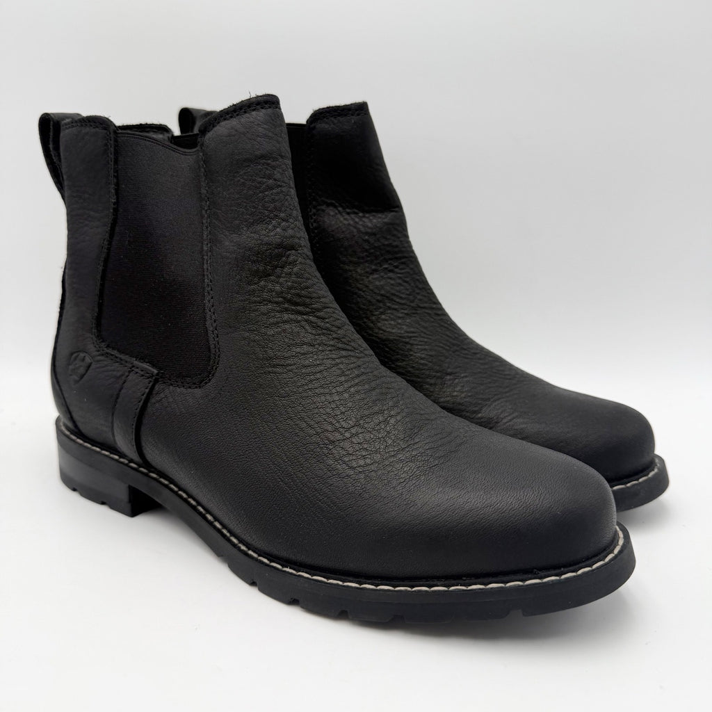 Ariat Womens Wexford Chelsea Boots Size 8.5 B Black Leather Waterproof NWOB