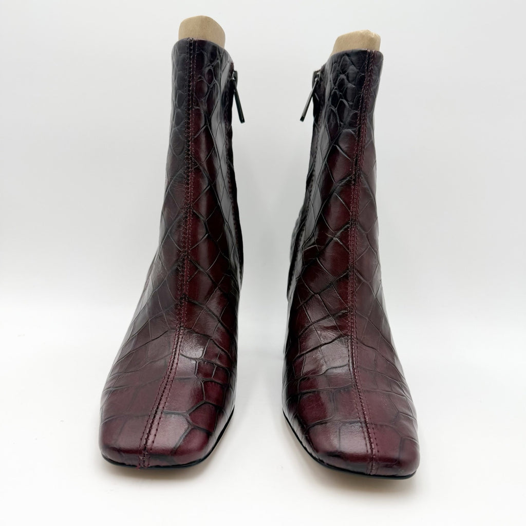Sam Edelman Womens Codie Ankle Bootie Size 5 M Bordeaux Red Leather NIB
