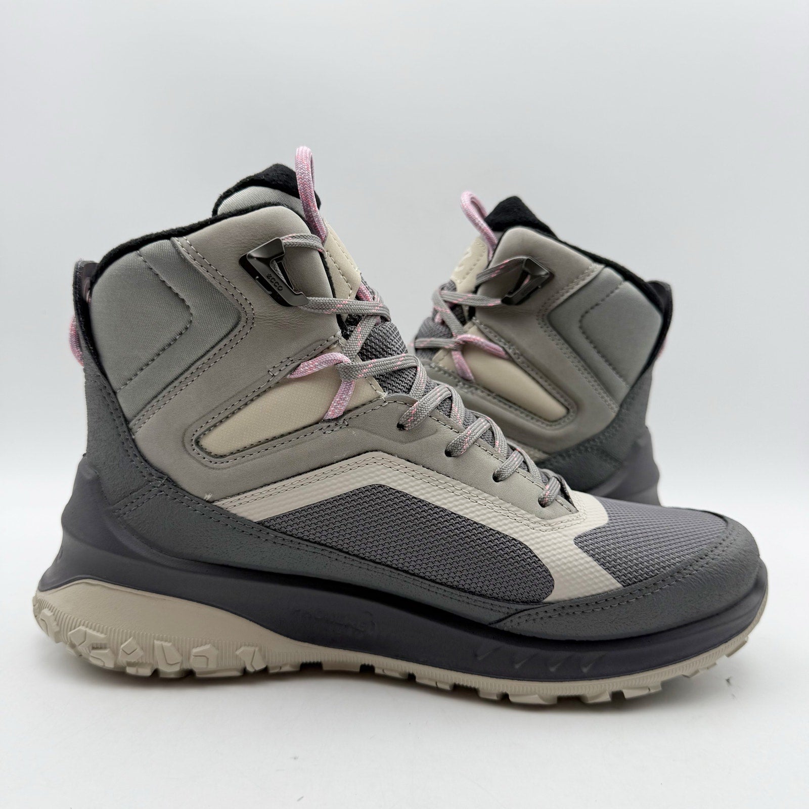 ECCO Womens Ultra Terrain Mid Warm Hiking Boots EU 37 US 6-6.5 Grey WP NIB