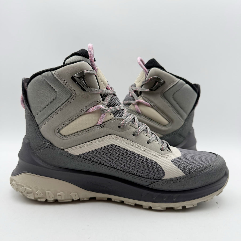 ECCO Womens Ultra Terrain Mid Warm Hiking Boots EU 37 US 6-6.5 Grey WP NIB