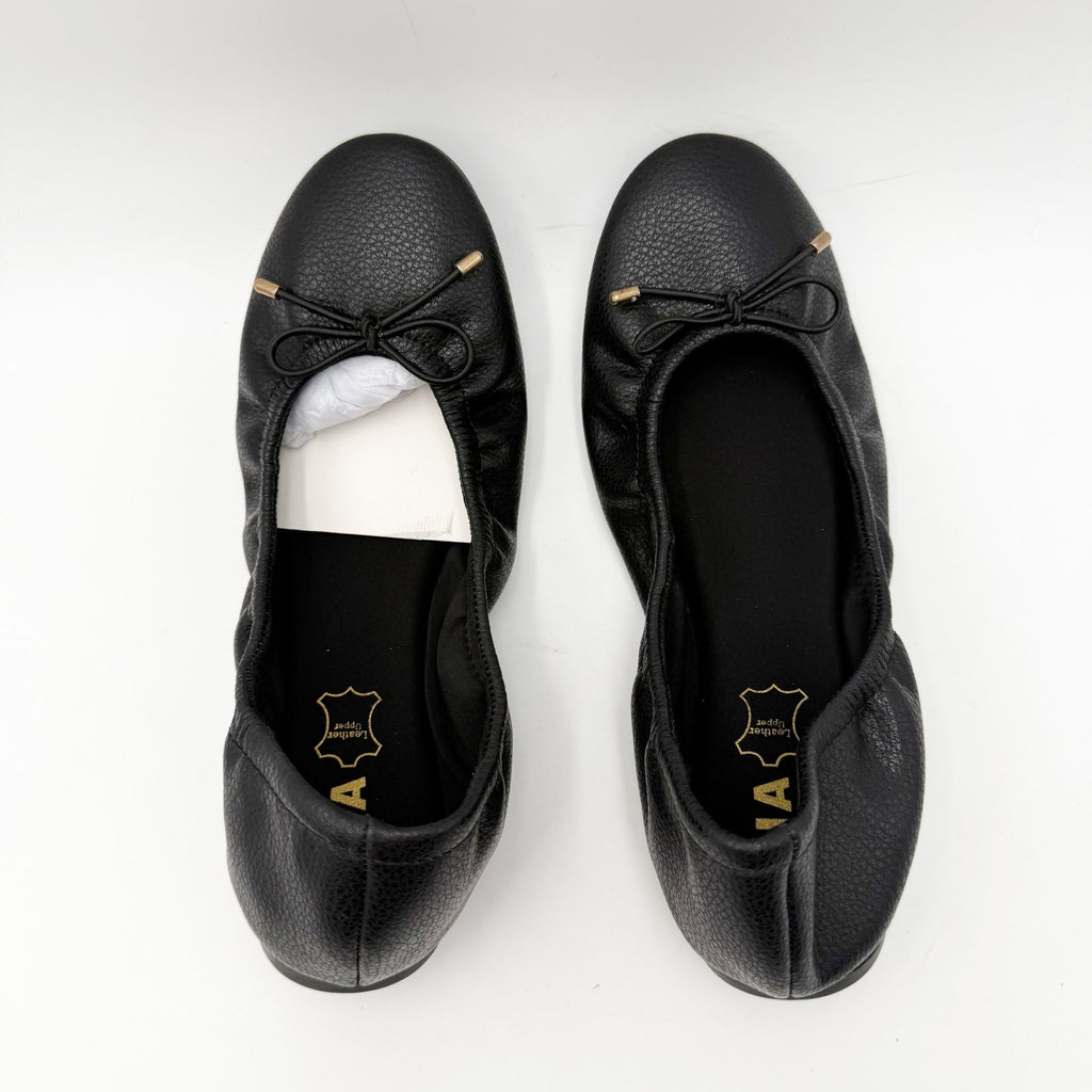MIA Womens URI Ballet Flats Size 7.5 M Black Leather NWOB