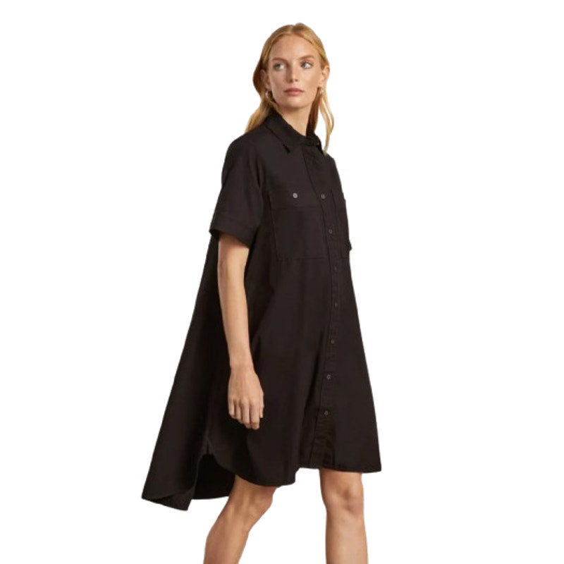 EVERLANE Women's The Daytripper Dress Medium Black Oversized Short Sleeve NWT