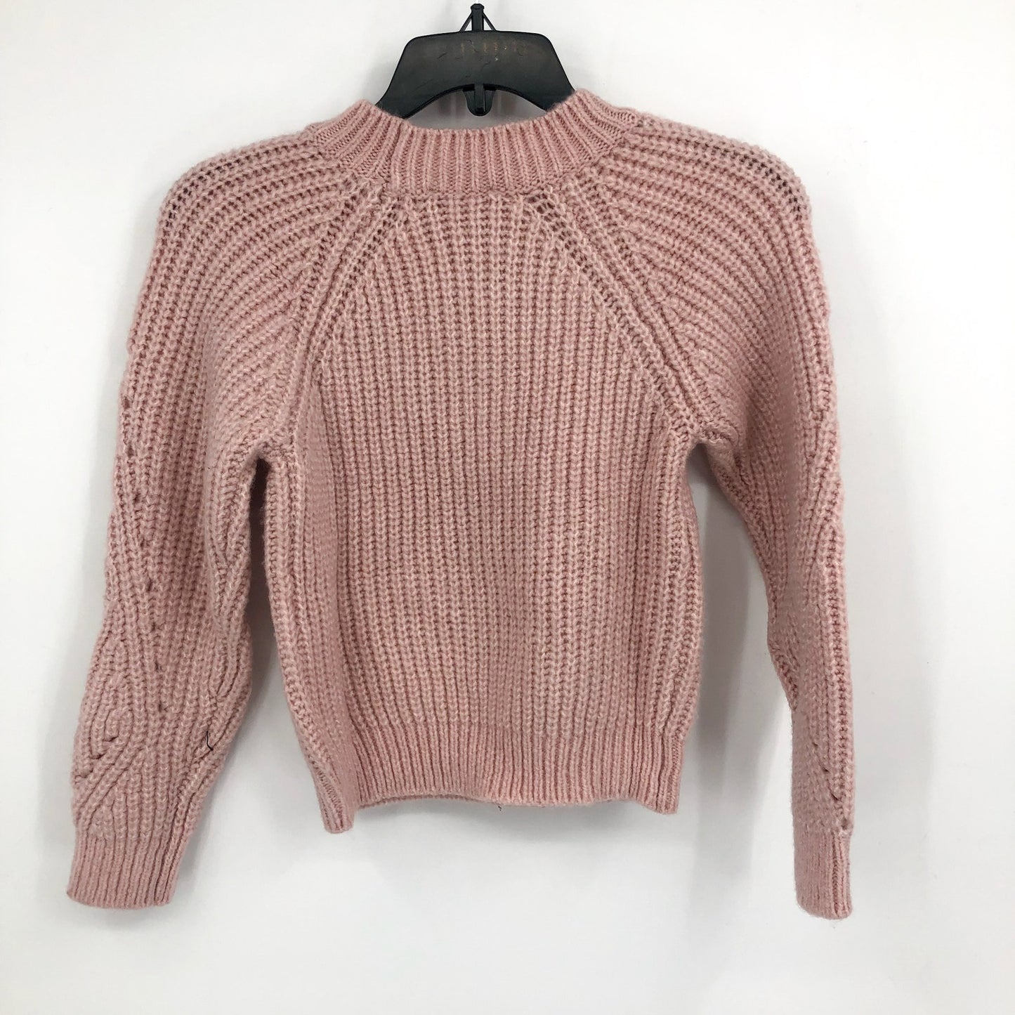 BARDOT JUNIOR Girl's Cozy Cable Knit Crewneck Sweater Size 14 Pink Potpourri NWT