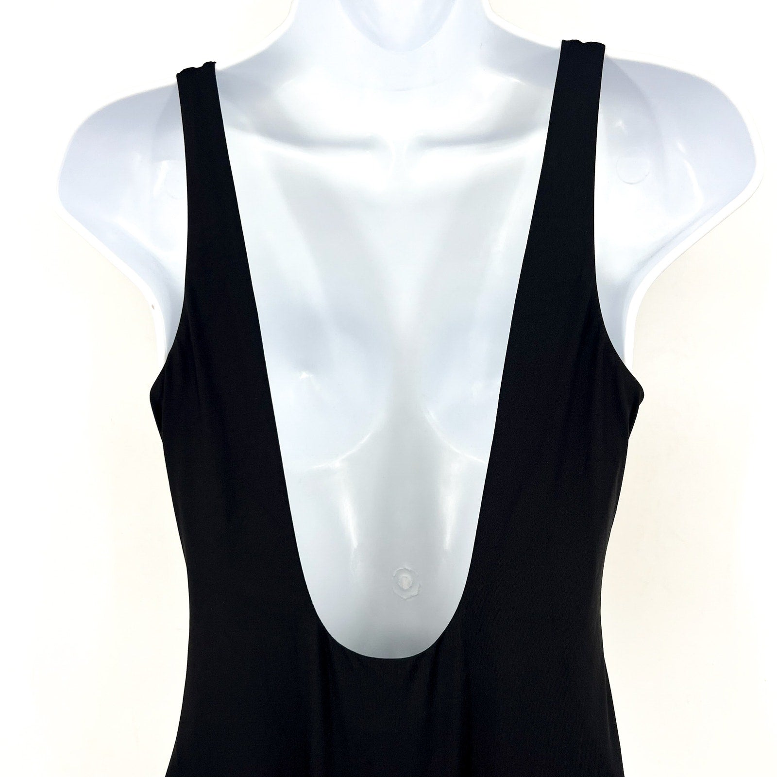 SEAFOLLY Women's Bow-Front One-Piece Swimsuit Size 8 Black High Leg NWT