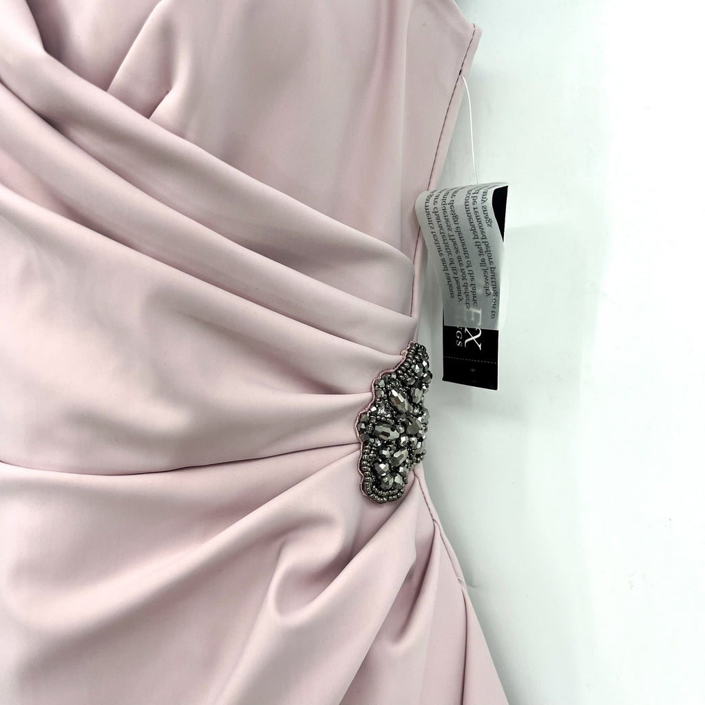 ALEX EVENINGS Womens Cocktail Dress Size 6 Blush Pink Embellished Sleeveless NWT