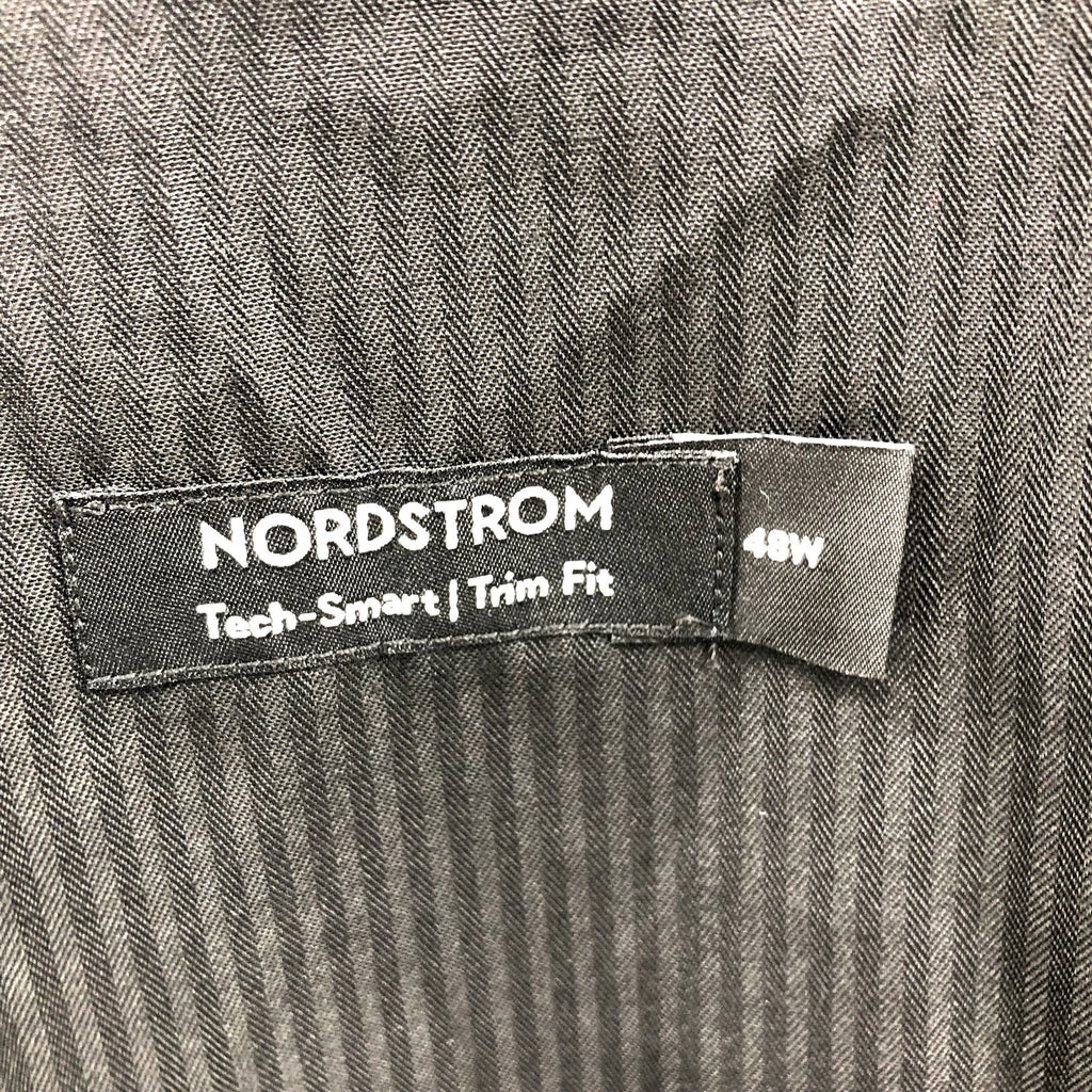 NORDSTROM Men's Trim Fit Dress Pants 48W Dark Grey Tech-Smart Wool Blend NWT
