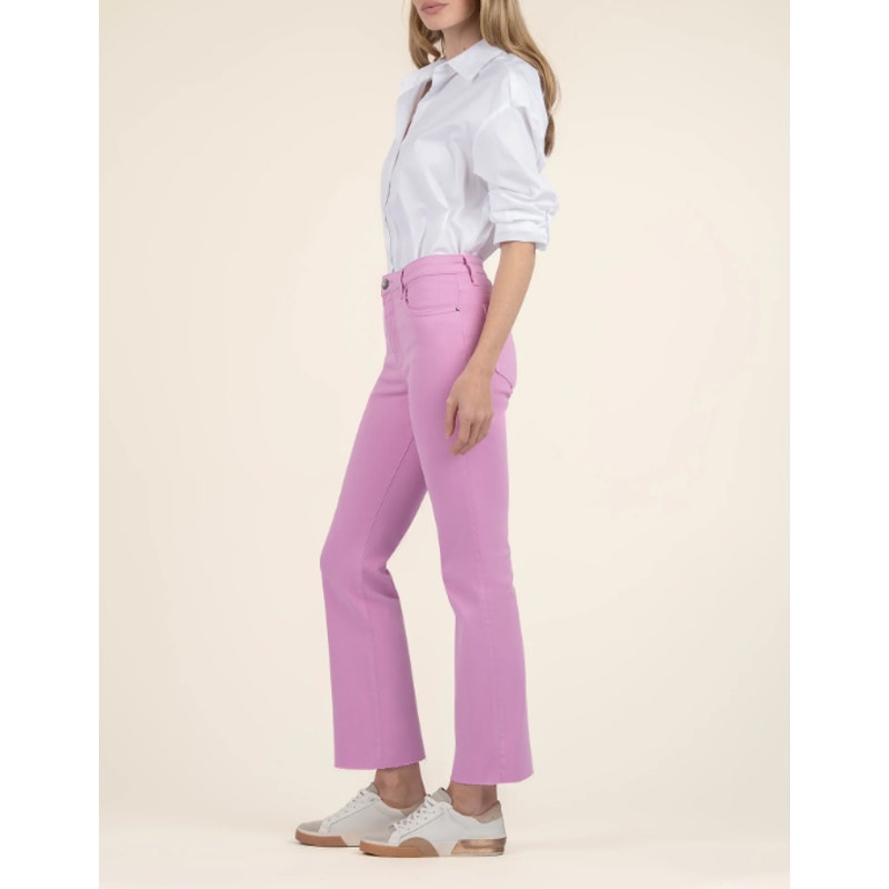 KUT FROM THE KLOTH Kelsey Ankle Flare Jeans Size 4 Pink Wild Berry High Rise NWT