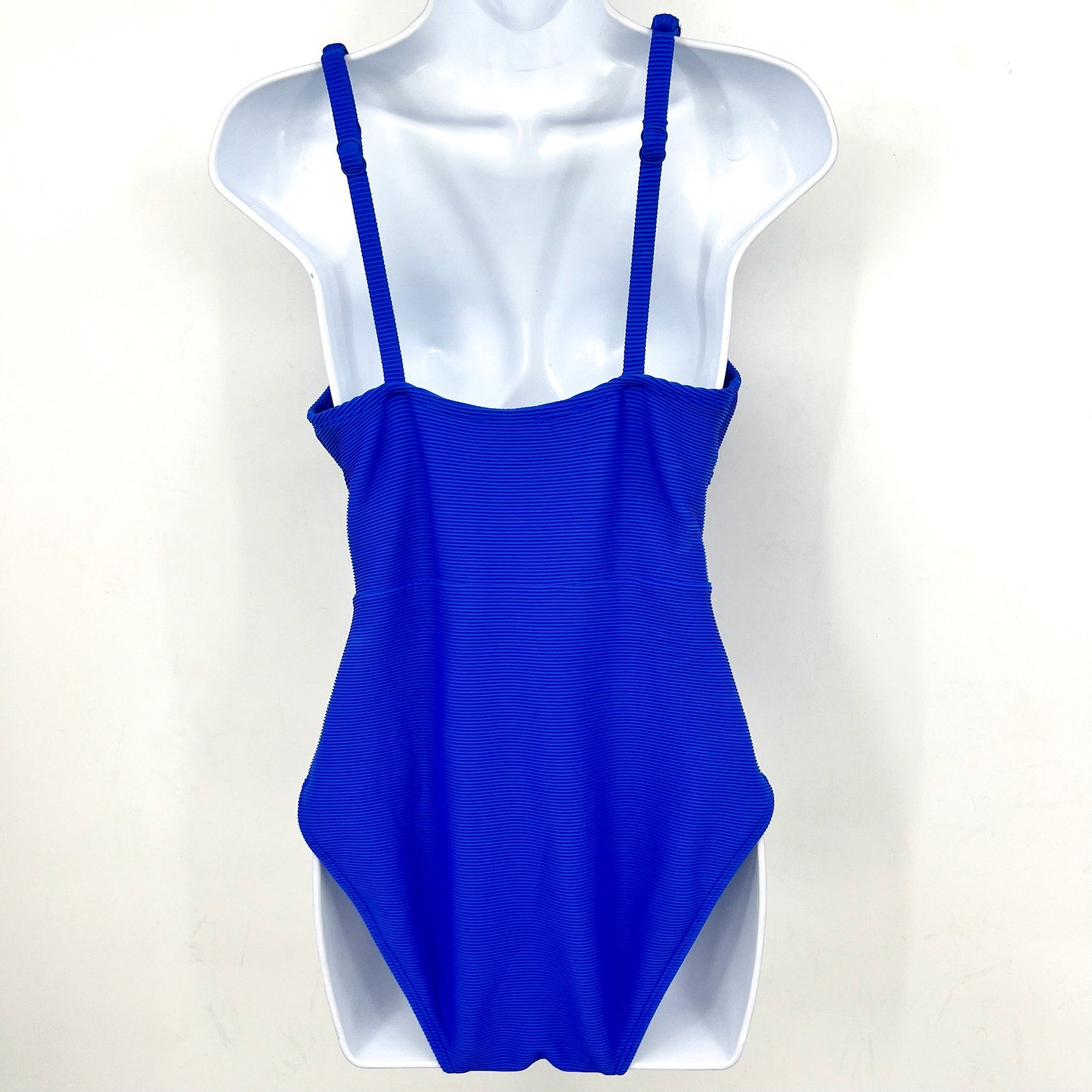 TOMMY BAHAMA Ocean Point V Neck One Piece Swimsuit Size 10 Beach Glass Blue NWT
