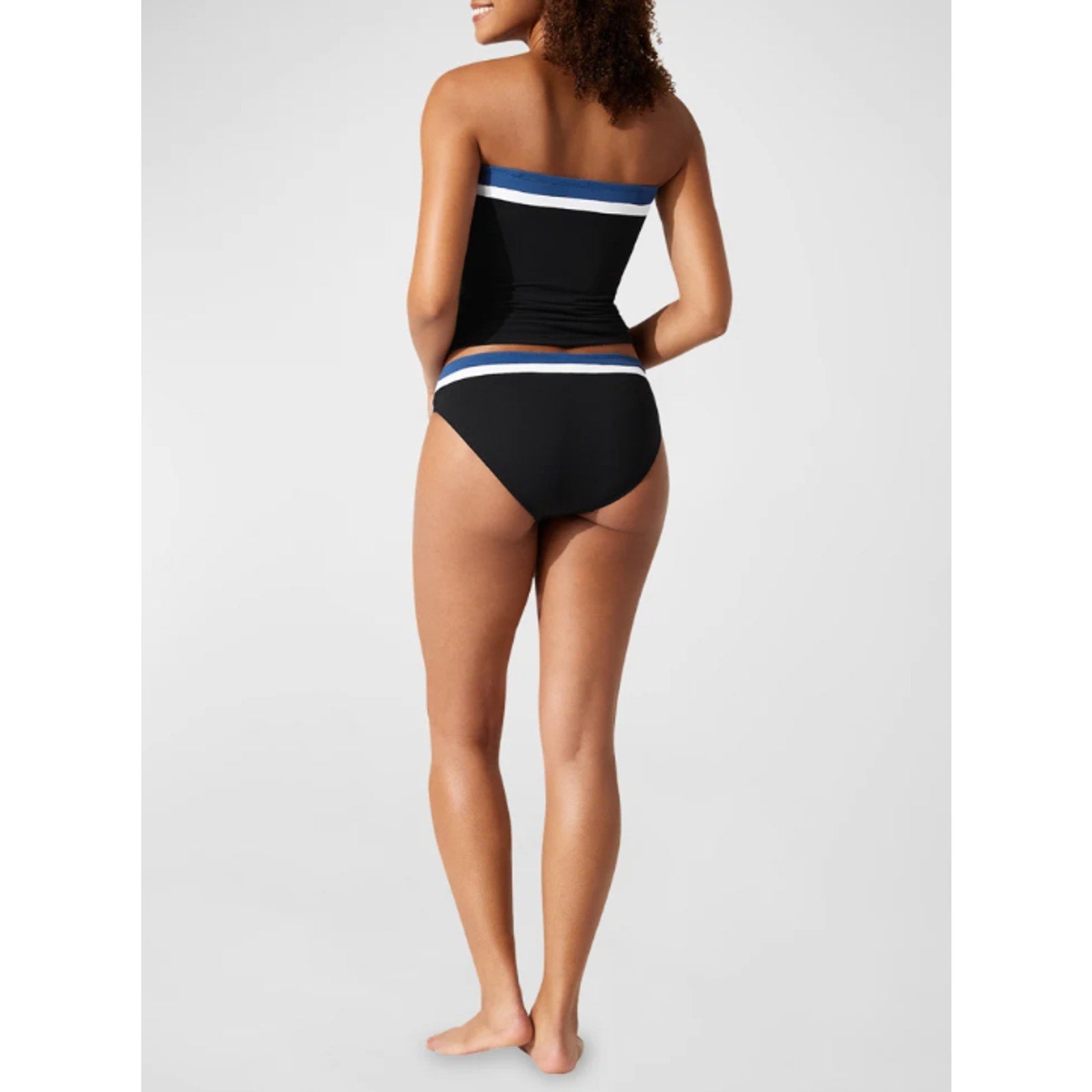 TOMMY BAHAMA Island Cays Bandini Tankini Swim Top Small Blue Indigo Tide NWT