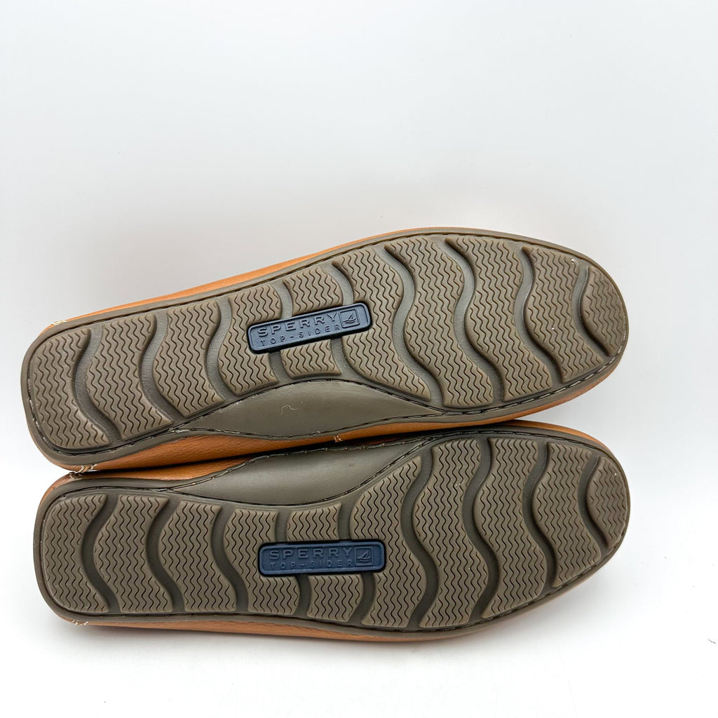 SPERRY Mens Wave Venetian Driver Loafers Size 10 M Tan Brown Leather NWOB