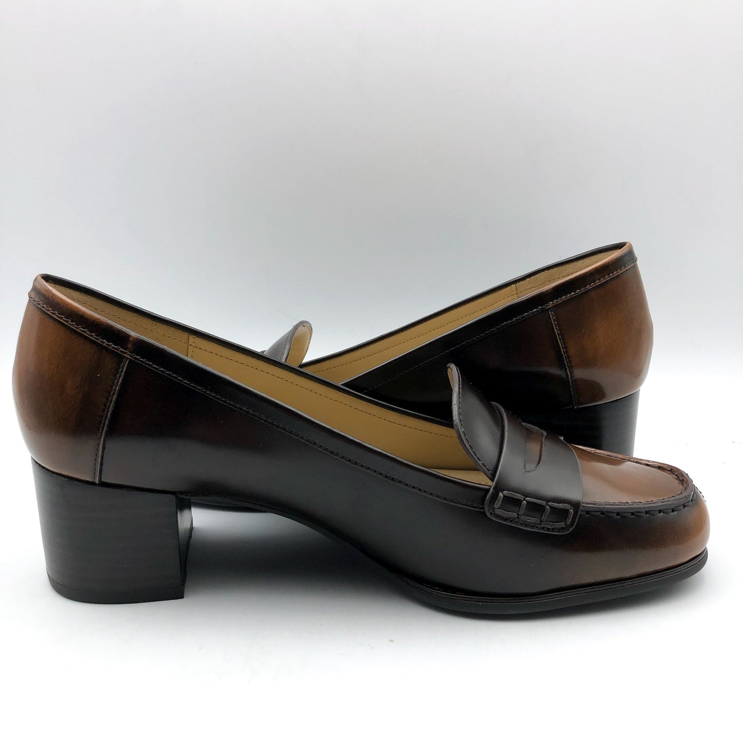 Michael Kors Womens Frances Flex Pumps US 8.5 M Brown Tan Leather Slip On NIB