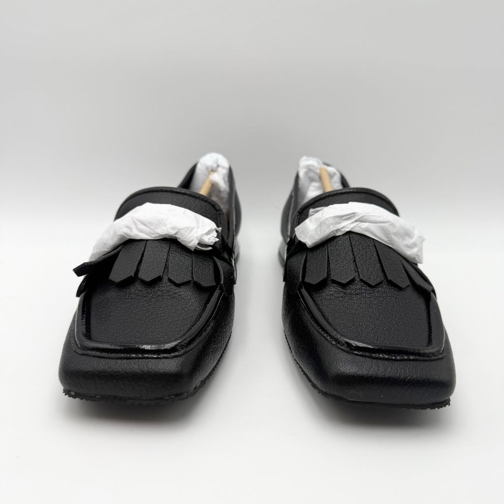Donald Pliner Womens Saeli Loafers Size 7.5 M Black Nappa Leather Flats NIB