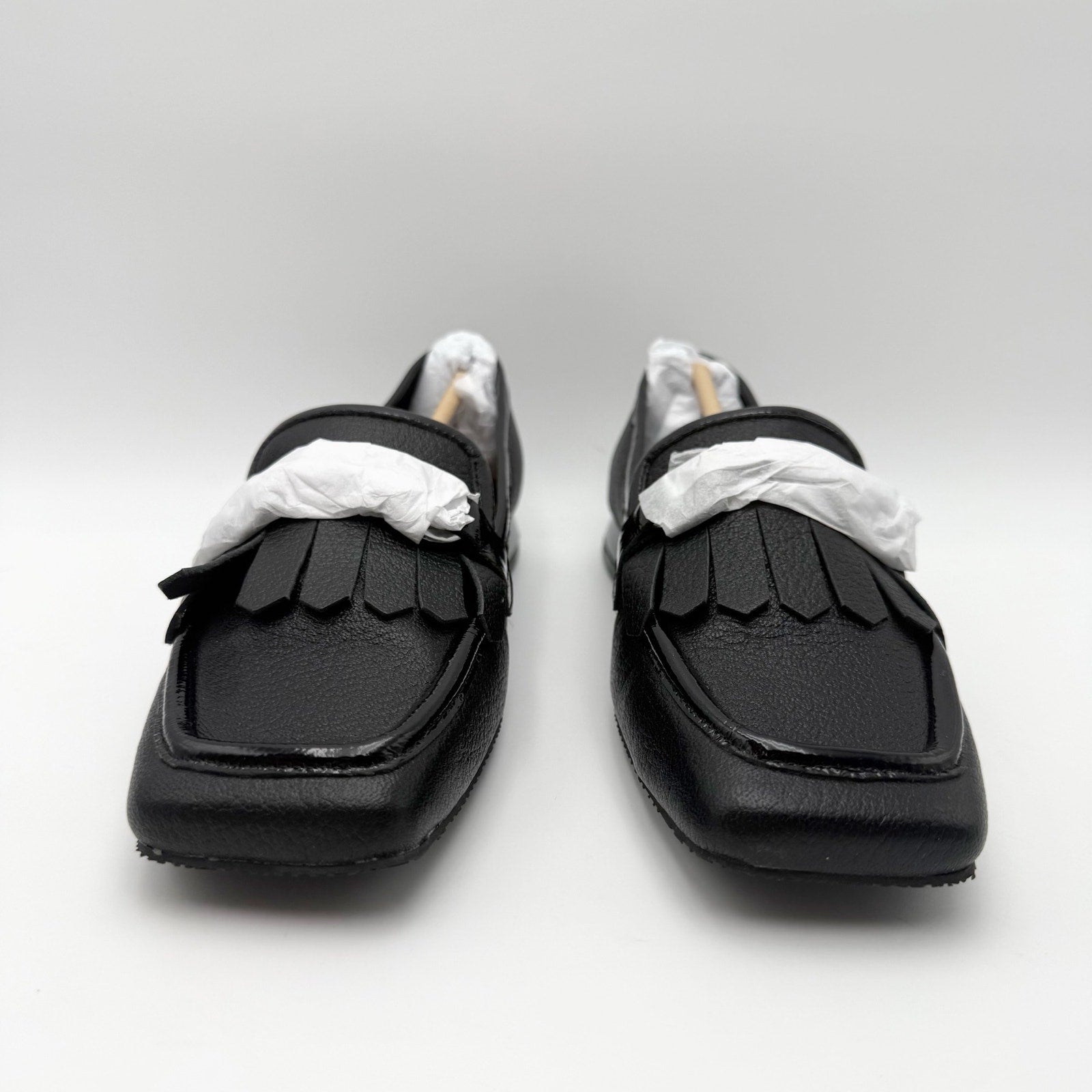 Donald Pliner Womens Saeli Loafers Size 7.5 M Black Nappa Leather Flats NIB