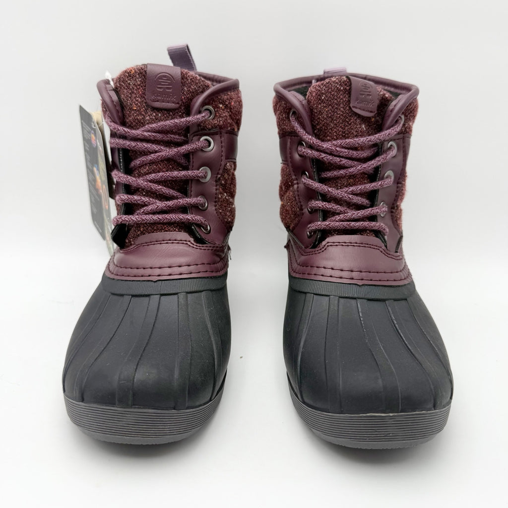 Kamik Kids Sierra Mid Winter Boots US 2 EU 33.5 Burgundy Red Black NIB