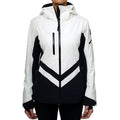 BOGNER Women's Dalya Hooded Two Tone Ski Jacket US 4 Small Off White WP NWOT