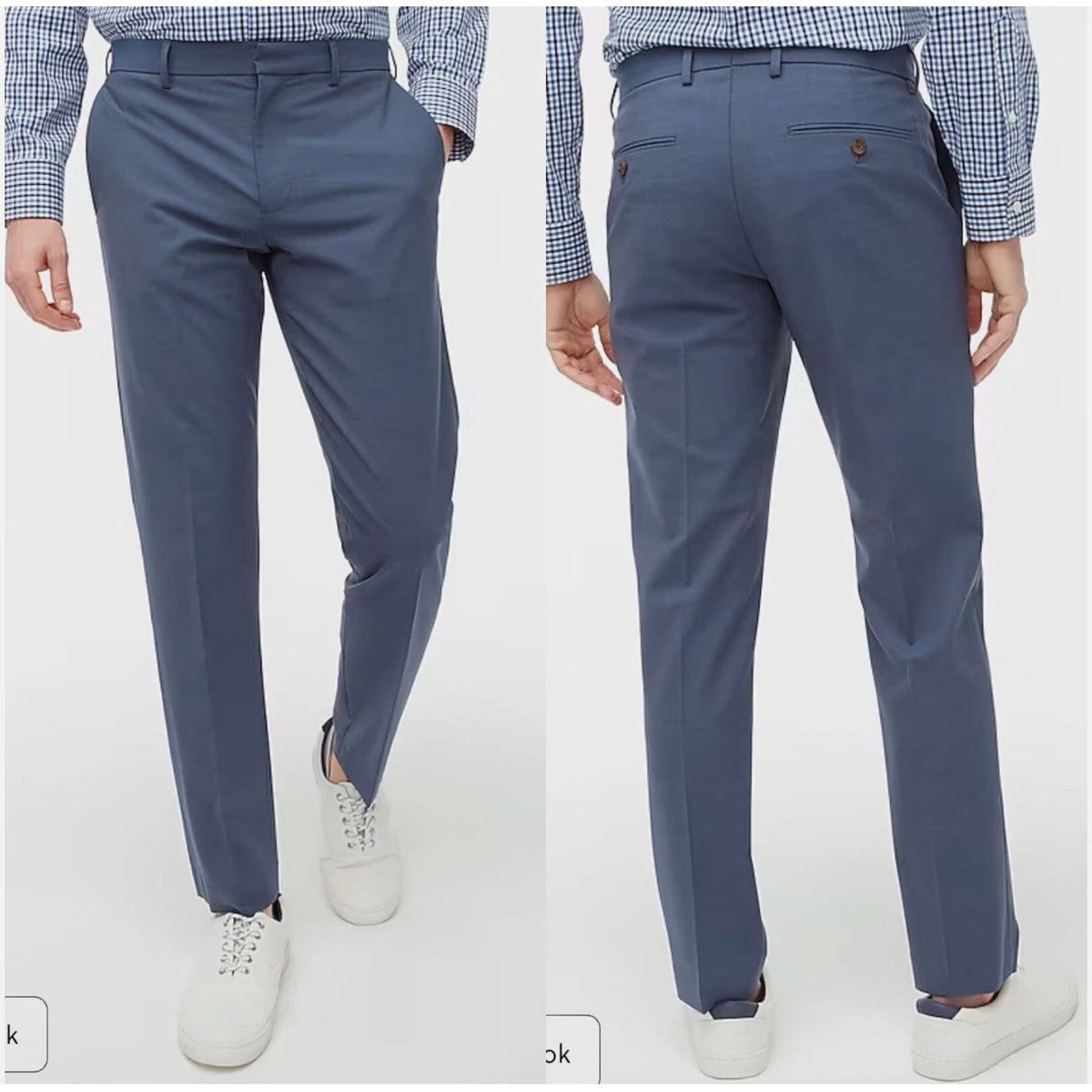 J.CREW Men's Four Season Thompson Dreass Pants 34x30 Blue Wool AP879 NWT