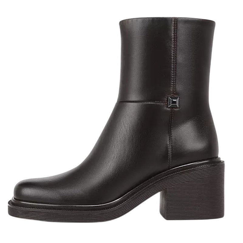 Franco Sarto Womens Kyra Heeled Boots US 9.5 Black Leather NWOB