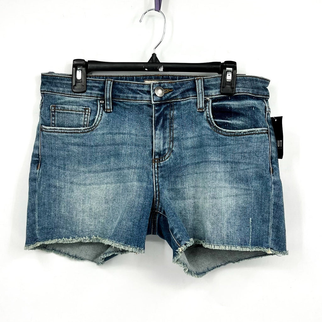 KUT FROM THE KLOTH Women's Gidget Fray Denim Shorts Size 8 Consolidated Blue NWT