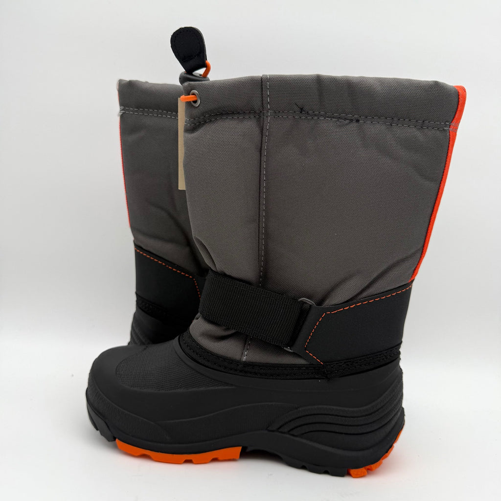Kamik Kids Rocket Snow Boots US 13 Wide Grey Black Waterproof NIB