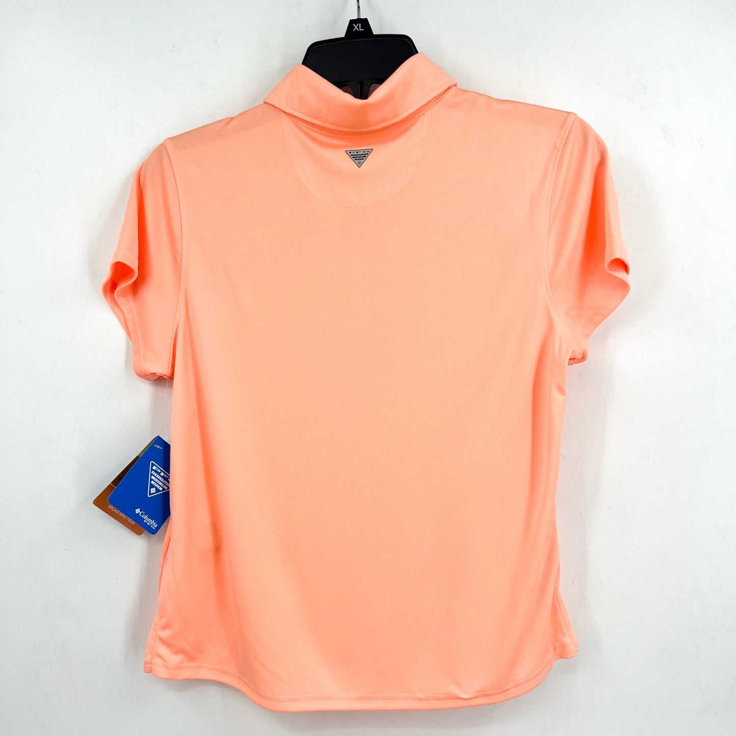 COLUMBIA Women's PFG Tidal Tee Polo Shirt Small Tiki Pink Short Sleeve NWT