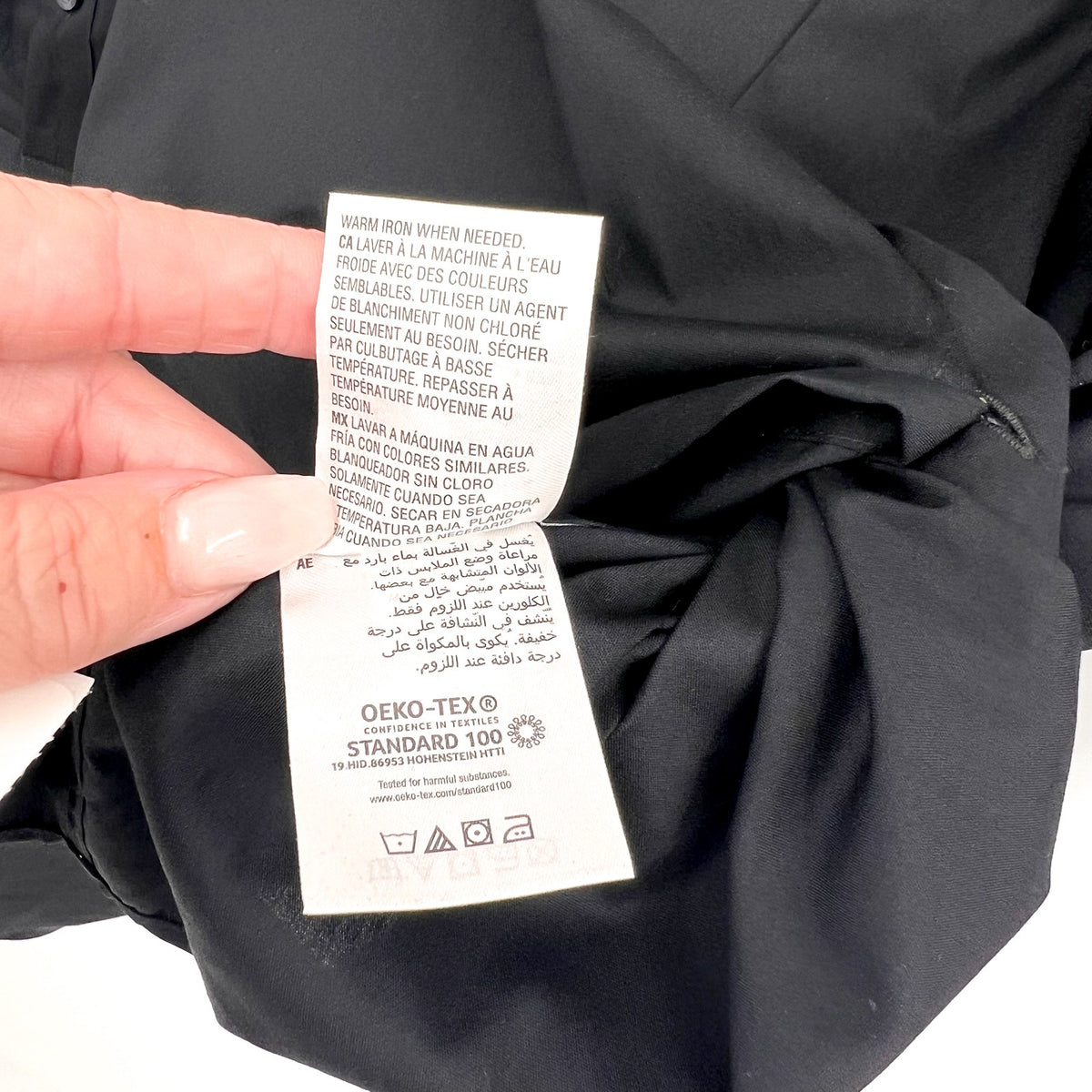 ALFANI Men's Regular-Fit Button Down Dress Shirt Small Black Long Sleeve NWT