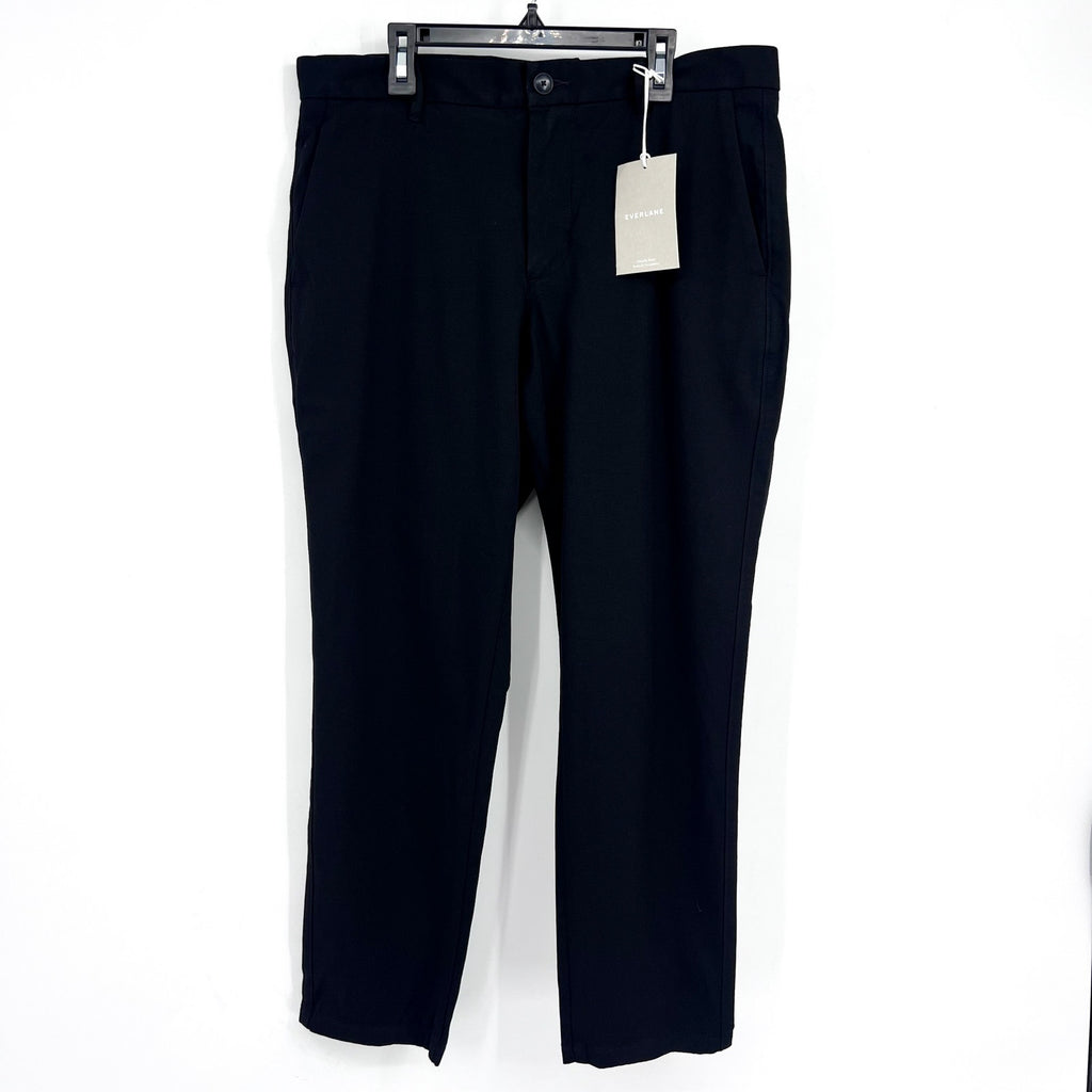 EVERLANE Uniform Mens Performance Chino Pants 32x28 Black Athletic Fit NWT