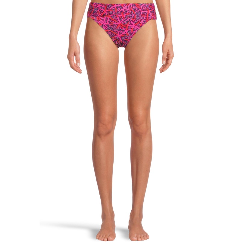 LILLY PULITZER Lagoon Hipster Bikini Bottom Size 6 Passion Fruit Pink Star NWT
