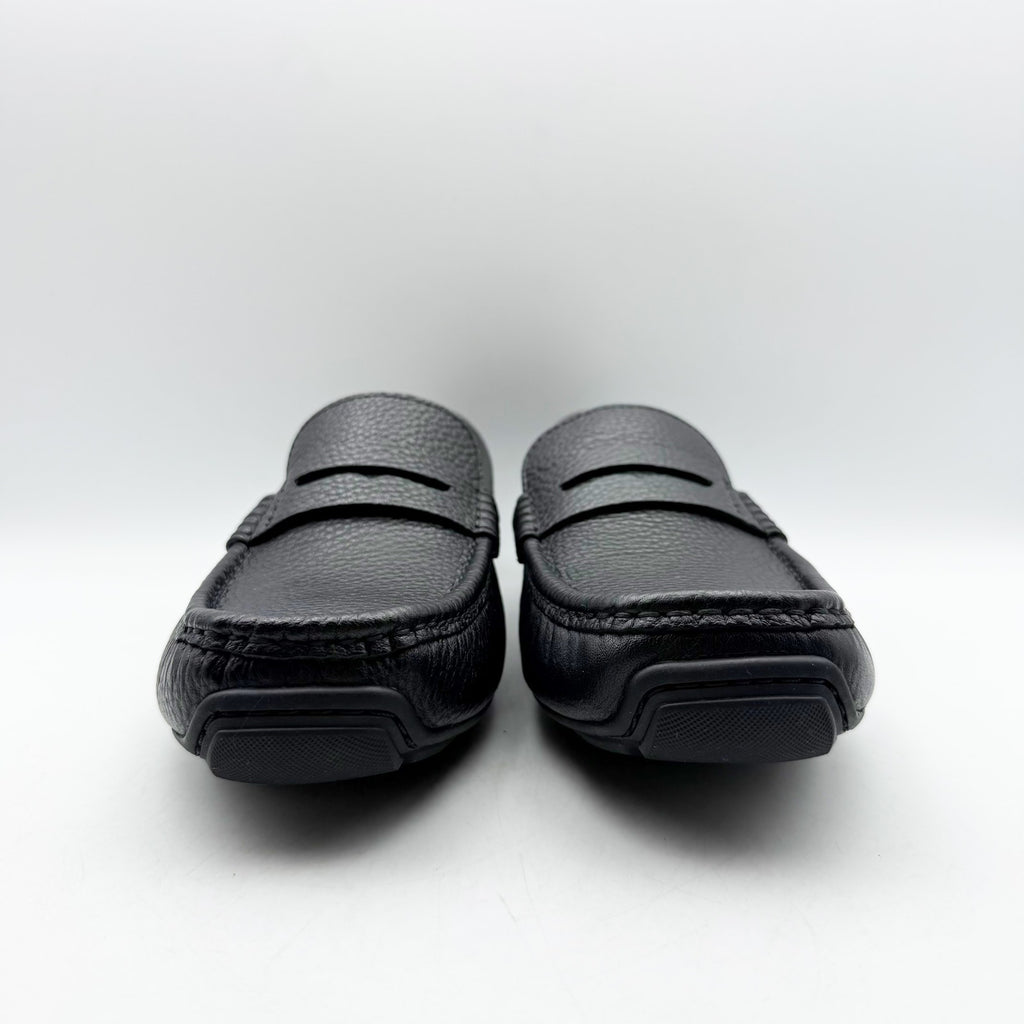 Coach Mens Luca Driver Loafer US 7.5 EU 40.5 Black Leather Slip On Round Toe NIB